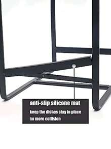 1pc Iron Dish Storage Rack, Minimalist White Dish Rack For Kitchen