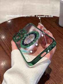 1 个领口式电镀磁性透明手机壳，适用于 iPhone 系列/11/12 Pro Max、13 Pro Max/14 Pro Max/15 Pro Max - 軍綠色 - 查看 6