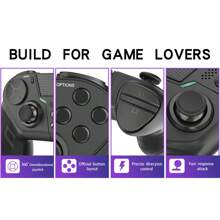 AyeBeau Vibration Gaming Controller And Usb Wireless Adapter, Compatible With Ps3 Pc Mobile Phone Tv - Black - View 7