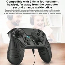AyeBeau Vibration Gaming Controller And Usb Wireless Adapter, Compatible With Ps3 Pc Mobile Phone Tv - Black - View 12