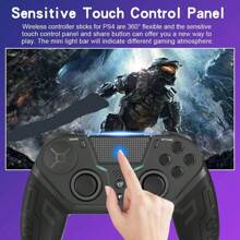 AyeBeau Vibration Gaming Controller And Usb Wireless Adapter, Compatible With Ps3 Pc Mobile Phone Tv - Black - View 6
