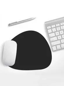 A Waterproof And Easy-to-clean, Dual-sided And Non-slip Velvet Bottom, Triangular-elliptical Shaped, One-piece Synthetic Minimalist Mouse Pad, Compatible With Home And Office Use