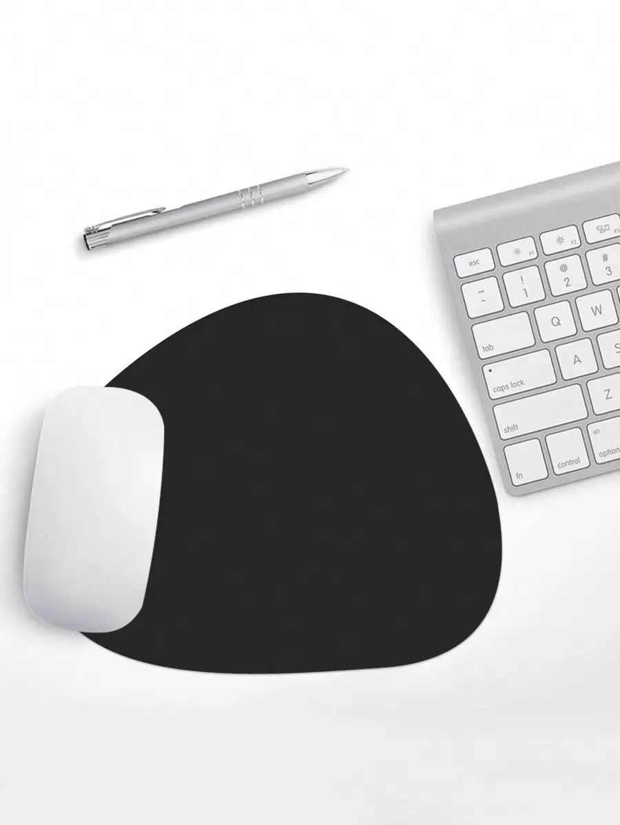 A Waterproof And Easy-to-clean, Dual-sided And Non-slip Velvet Bottom, Triangular-elliptical Shaped, One-piece Synthetic Minimalist Mouse Pad, Compatible With Home And Office Use