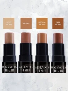 蕾絲假髮打結修復者,蕾絲染色修復膏,附刷子便攜式,髮色修飾膏,無漂白,適用於前部位置,髮線假髮,中棕色-02 - 摩卡棕 - 查看 9