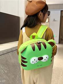 Cartoon Egg-Shaped Kindergarten Backpack For Toddler Boys And Girls - Green - View 5