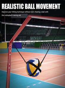 1pc Volleyball Spiiking Training Elastic Band Bounce Trainer For Jump Training And Pass Practice - Black - View 7