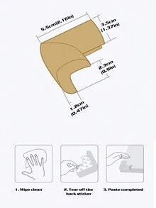 4 cái/bộ Dày lên Cao su mềm Chống va chạm Góc Bảo vệ Đối với Hình chữ L Tam giác Đồ nội thất , Màu sắc Bao gồm Màu hồng , Ánh sáng Màu xanh lá , Và Tím - Hồng - Xem 2