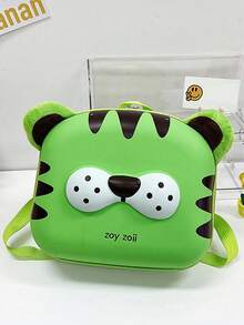 Cartoon Egg-Shaped Kindergarten Backpack For Toddler Boys And Girls - Green - View 1