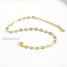 OMID 1只925純銀優質時尚愛心鏈手鍊,女士日常佩戴的優雅配飾 - 手鍊 - 查看 4