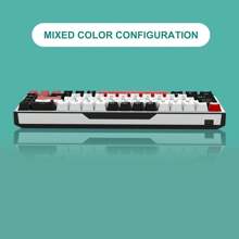 MageGee MK-Sky 65% Layout Hot Swappable Mechanical Keyboard Wired Gaming Keyboard Hot Swappable 68 Keys LED Backlight Mini Compact Keyboards for Laptop Windows PC Gamer Black White-Blue Switch - Black - View 6