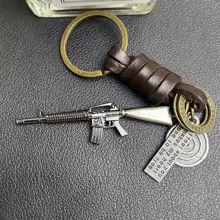 1pc Vintage M16 Car Keychain Pendant, Great For Daily Use At Home - Black - View 4