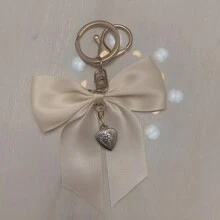 1PC Girly Sweet Elegant Bow-kbot Keychain Accessories Women Bag Charming Pendant - Beige - View 2