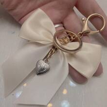 1PC Girly Sweet Elegant Bow-kbot Keychain Accessories Women Bag Charming Pendant - Beige - View 4