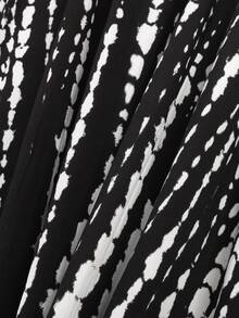 條紋圖案鬆動口袋長款罩衫休閒服穿戴屋洋裝