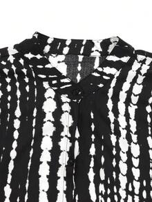 條紋圖案鬆動口袋長款罩衫休閒服穿戴屋洋裝