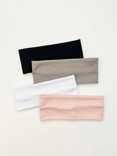 Bộ 1/4 chiếc băng đô vải nhiều màu cho nữ, thời trang và đa năng để đeo hàng ngày, băng đô tập thể dục, băng đô quấn mồ hôi, băng đô phụ kiện tóc mùa thu đông cho phụ nữ khi đi nghỉ, khăn quàng cổ thanh lịch cho phụ nữ, khăn bandana mềm mại quấn đầu