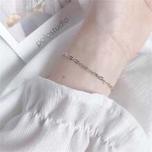 OMID 1只925純銀優質時尚愛心鏈手鍊,女士日常佩戴的優雅配飾 - 手鍊 - 查看 5