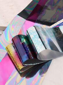 10 miếng dán móng tay hiệu ứng hologram, decal trang trí móng tay đổi màu dạng tắc kè hoa, màu vàng đồng và đồng thau, tự làm móng. - Nhiều màu - Xem 5