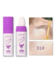 Julystar 10 克派對閃光高光粉，提亮您的全身 Y2K 妝容 - 1# - 查看 2