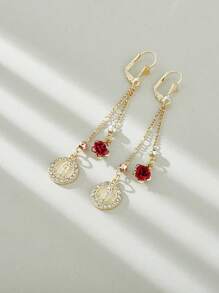 Phụ kiện trang sức vàng Rosario Drop Hoa tai Giáng sinh - Mary trinh nữ - Xem 1