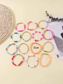 Yin & Yang Decor Beaded Bracelet - Multicolor - View 5