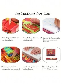 1入套90x30cm 紅色蘭花鉆石畫 Diy 文化石 5d 鑽石繡花 十字繡大型抽象藝術家居裝飾 聖誕節禮物 - 彩色 - 查看 6