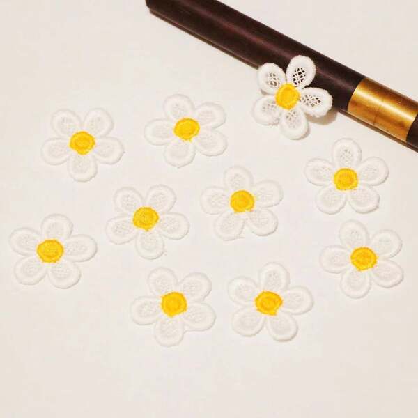 10pcs/pack White Daisy Shaped Party Table Decoration Flowers