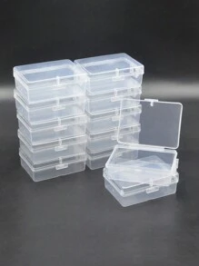 12pcs Transparent Portable Storage Box Suitable For Jewelry & Component Organizing - Clear - View 1