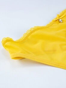 女士性感蕾絲可調節誘惑半透明蕾絲吊襪帶