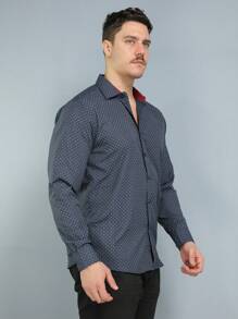 Men Shirts - Màu xanh hải quân - Xem 3