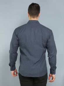 Men Shirts - Màu xanh hải quân - Xem 5