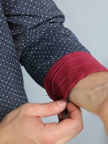 Men Shirts - Màu xanh hải quân - Xem 8