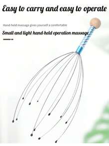 Wire Head Massager Soul Extractor Twelve Claws Relaxing Head Massager 6 Colors Available 1pc,School,Back To School,Travel,Travel Essentials,Home Essentials,Spa,Massage Tool,Massage,Massager,Spa