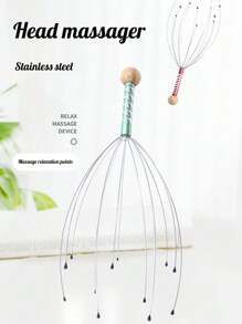 Wire Head Massager Soul Extractor Twelve Claws Relaxing Head Massager 6 Colors Available 1pc,School,Back To School,Travel,Travel Essentials,Home Essentials,Spa,Massage Tool,Massage,Massager,Spa