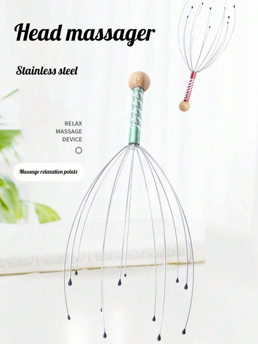 Wire Head Massager Soul Extractor Twelve Claws Relaxing Head Massager 6 Colors Available 1pc,School,Back To School,Travel,Travel Essentials,Home Essentials,Spa,Massage Tool,Massage,Massager,Spa