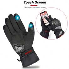 SUOMY Motorcycle Gloves Winter Warm Waterproof Winproof Motorbiker Motocross Racing Riding Bike Gloves - Black - View 6