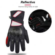 SUOMY Motorcycle Gloves Winter Warm Waterproof Winproof Motorbiker Motocross Racing Riding Bike Gloves - Black - View 7
