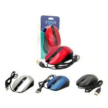 Mouse Óptico 3D INOVA MOU-20057 / 6909 1000dpi Usb 3.0 Com fio ORIGINAL - Vermelho - Visão 1