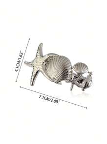 Kẹp tóc Thú vật Đồ họa - Bạc - Xem 3