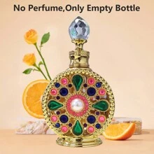 15毫升/1入組杜拜阿拉伯香水容器瓶,高端夏季必備精油旅行精油瓶化妝瓶(沒有香水,只有空瓶)阿拉伯女性香水瓶,復古精油香水瓶,女性禮物,旅行必備 - 彩色 - 查看 1