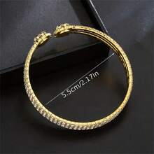 3行數全水鑽裝飾手環適用於女性時尚配件