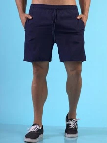 Men Shorts - Navy Blue - View 4