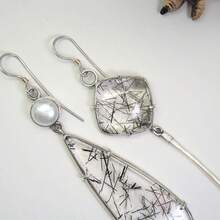 1 對復古銀耳環女式鉤形耳環配件