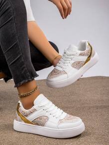 Chaussures De Sport Respirantes Décontractées Pour Femmes En Cours D'exécution Avec Motif De Fleurs D'hiver Pour Le Travail, L'école, Les Sports De Plein Air Et Les Sports De Skate