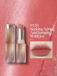 JOOCYEE Lápiz labial de larga duración con textura suave y cremosa en tono rojo mate "Matte Muddy Rouge 120" para el Día de la Madre buscando Primavera con alegría e impacto de color alto - 120 Seeking Spring And Jumping With Joy - Ver 1