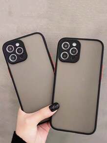 2-In-1 Matte Oil Spray Skin Phone Case Compatible With Iphone And Compatible With Samsung Compatible With IPhone 11,Compatible With IPhone 13,Compatible With IPhone 14 Pro Max,International Version, Not The Domestic Version - Black - View 3