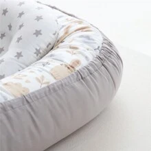 1 pièce Nid bébé style hibou gris portable avec oreiller, lit bébé dans le berceau, Saint-Valentin