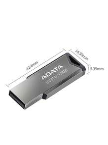 原裝pendrive Adata閃存盤uv350 128gb 64gb 32g隨身碟pendrive Usb3.0閃存盤金屬存儲器usb磁盤閃存 - 銀色 - 查看 4