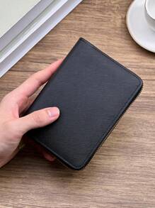 新款時髦商業和極簡卡包皮夾適合男士便攜多槽卡包禮品套裝附卡套適合男士 - 黑色 - 查看 3