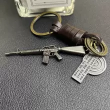 1pc Vintage M16 Car Keychain Pendant, Great For Daily Use At Home - Black - View 1